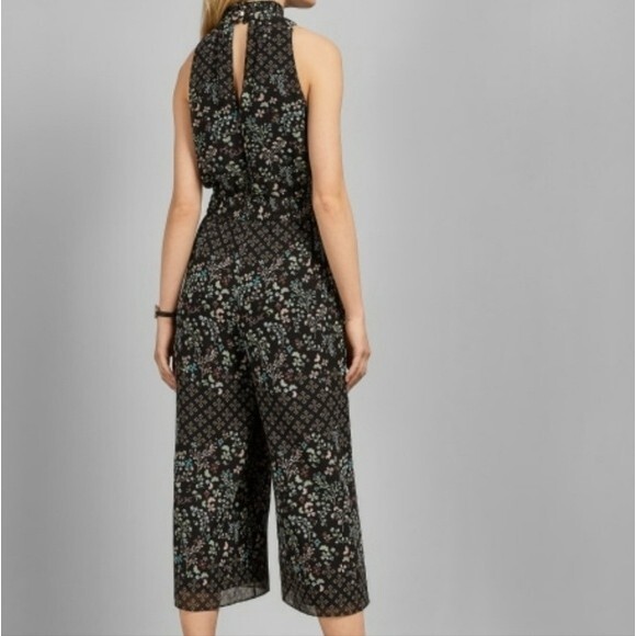 Ted Baker Black Hazel High-Neck Marcila Wide-Leg Jumpsuit Ted size 2-US size 4-6 - Picture 3 of 16